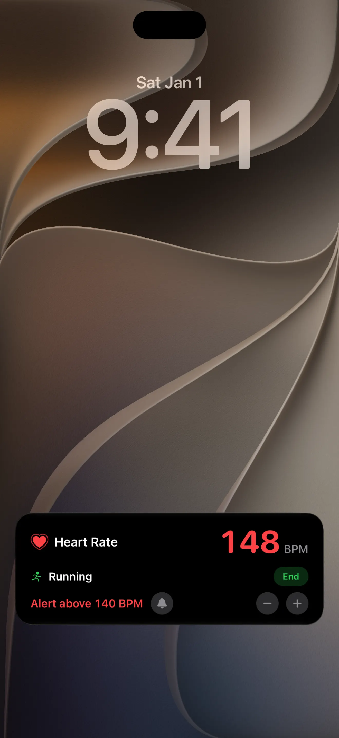 Lock Screen with a Heartpeak Live Activity